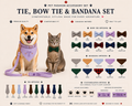 Personalized Pet Tie, Bow Tie & Bandana 3-Piece Set
